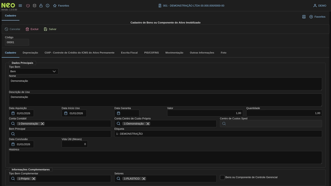 Ilustração do módulo Patrimonial